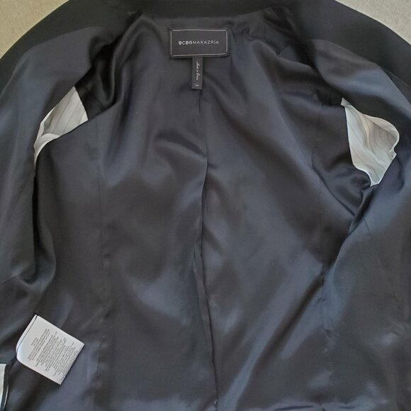 BCBGMAXAZRA Black/White Trim Spencer Blazer Jacket SZ XS - Picture 9 of 10